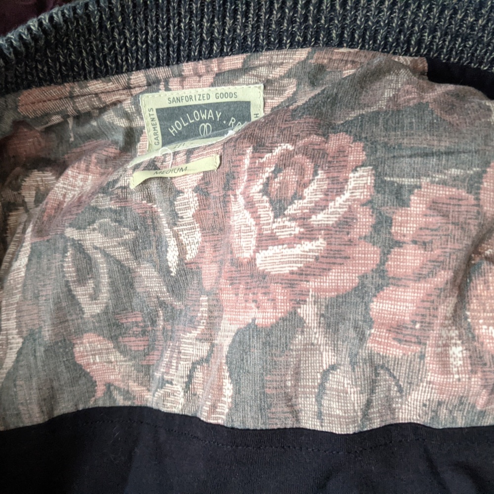 River Island Men's M Sweater/Bomber Jacket - Navy - Picture 8 of 9
